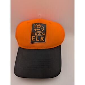 Rocky Mountain Elk Foundation "Team Elk" Hat Strapback Adjustable Orange Black
